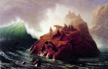 Albert Bierstadt Werke - Seal Rock luminism Seestück Albert Bier